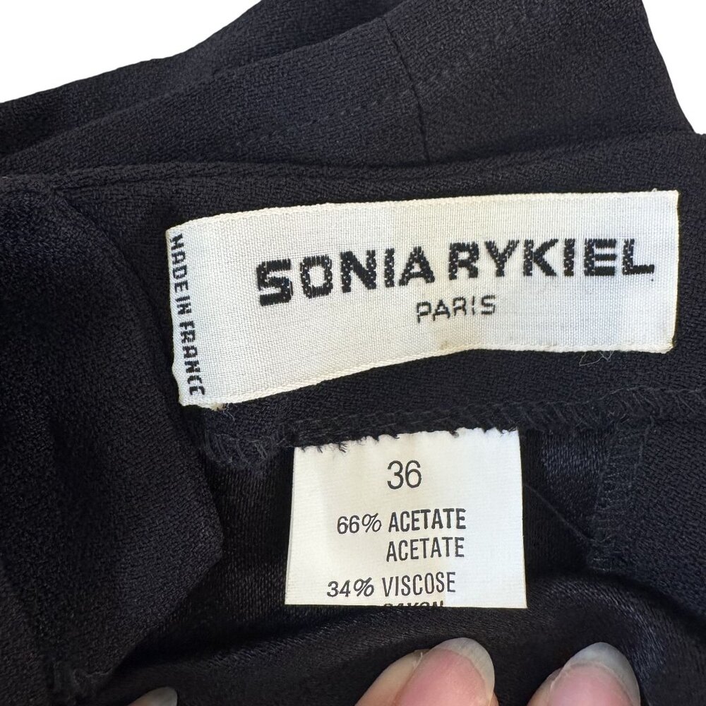 Sonia Rykiel Paris Womens Black Silk Blend Crop Top Strappy Back Size IT 36 - Picture 4 of 7